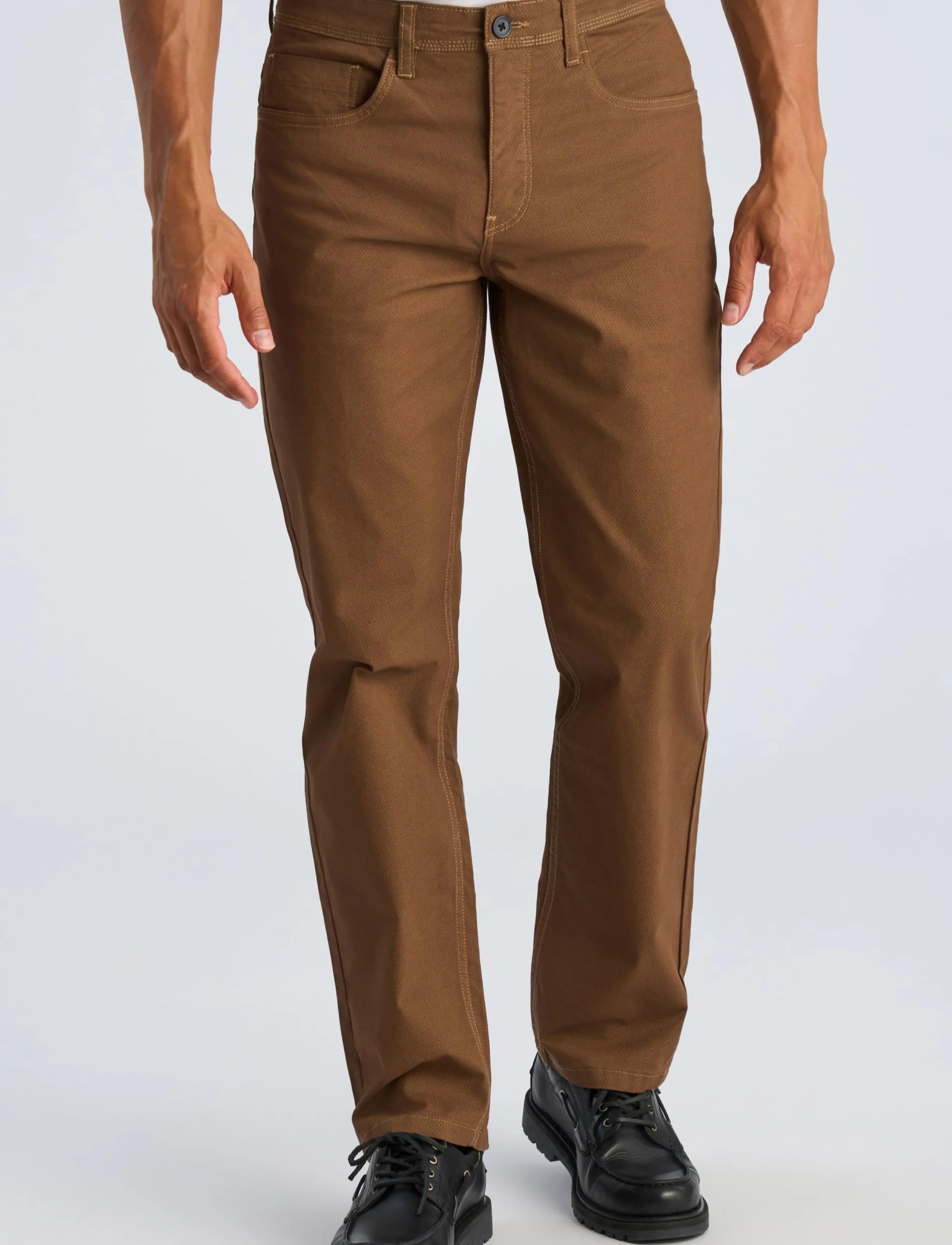 Lindbergh - AOP 5-pocket pants - freizeithosen - deep brown - 3