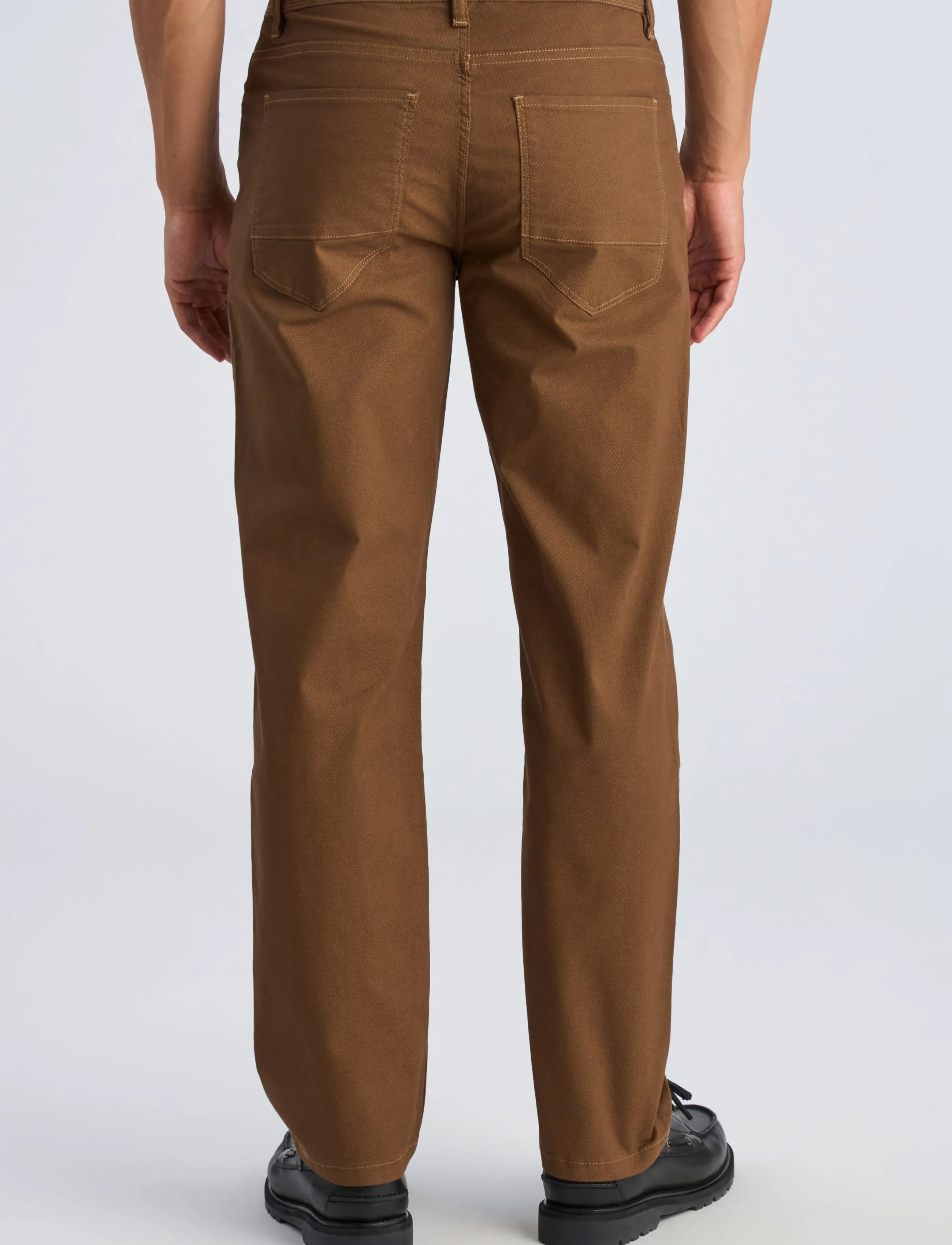 Lindbergh - AOP 5-pocket pants - freizeithosen - deep brown - 4