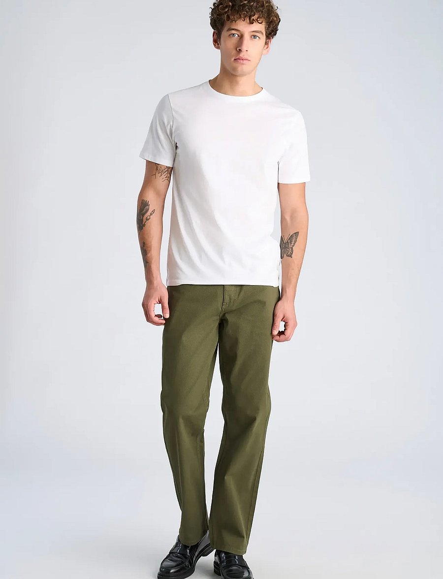 Lindbergh - AOP 5-pocket pants - casual byxor - dk army - 0
