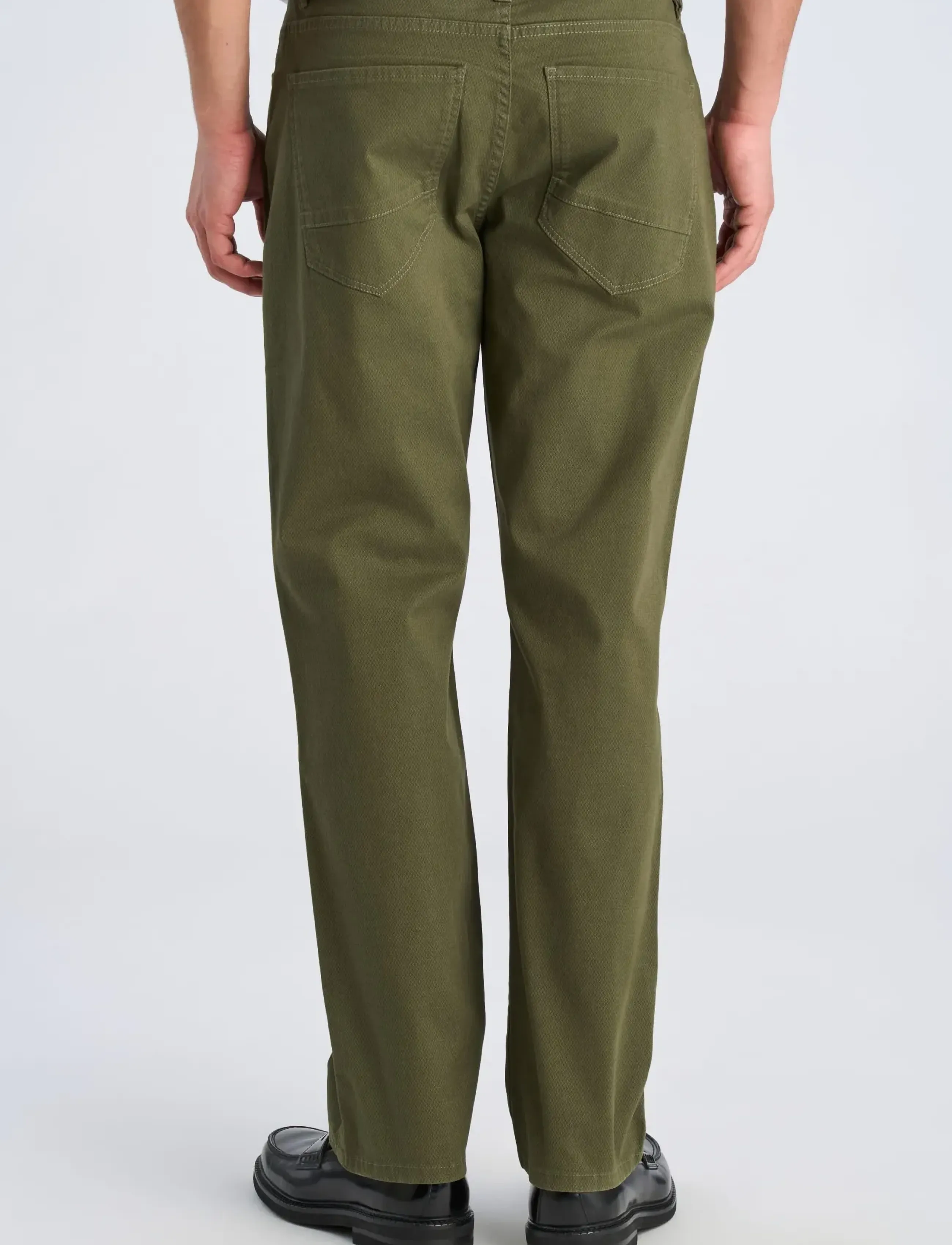 Lindbergh - AOP 5-pocket pants - casual byxor - dk army - 4