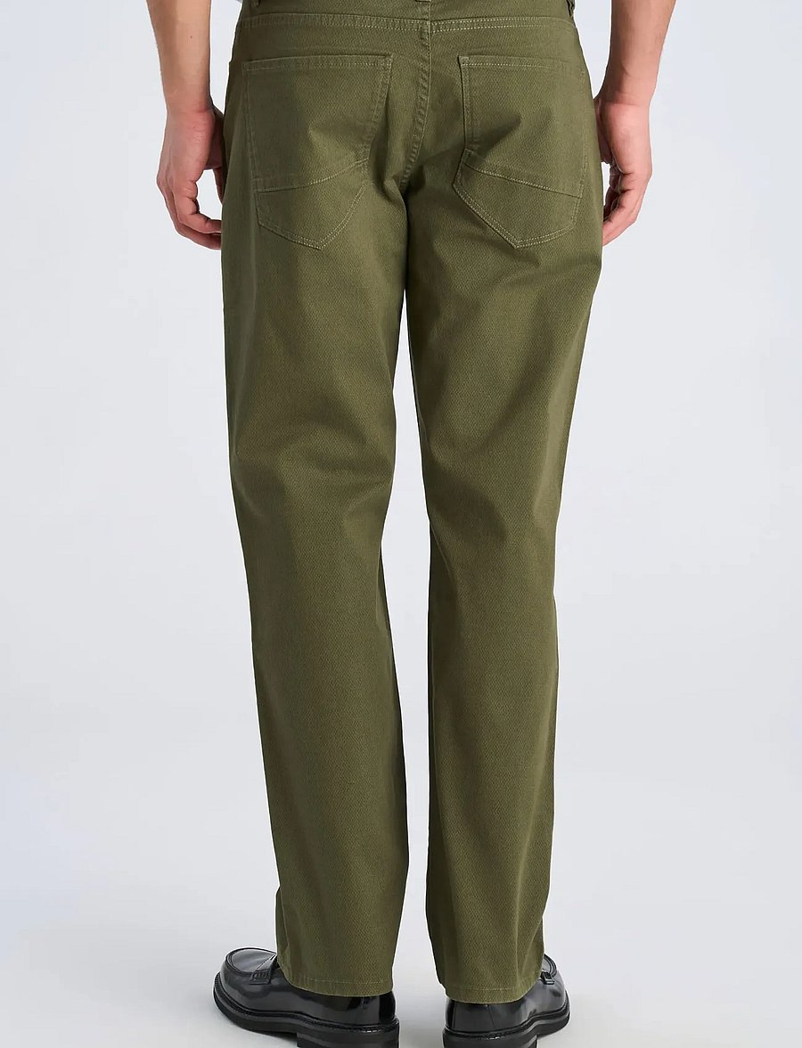 Lindbergh - AOP 5-pocket pants - casual byxor - dk army - 4