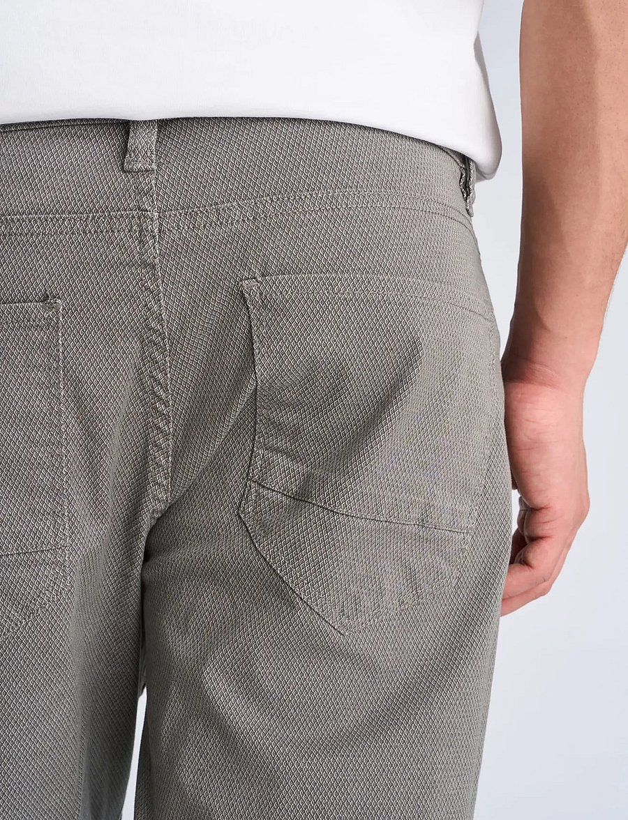 Lindbergh - AOP 5-pocket pants - casual byxor - lt grey - 3