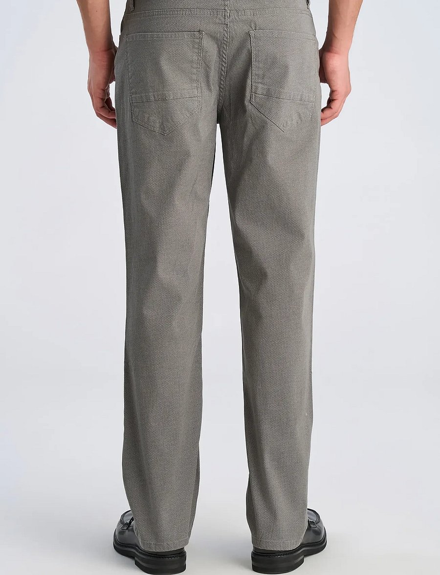 Lindbergh - AOP 5-pocket pants - casual byxor - lt grey - 4