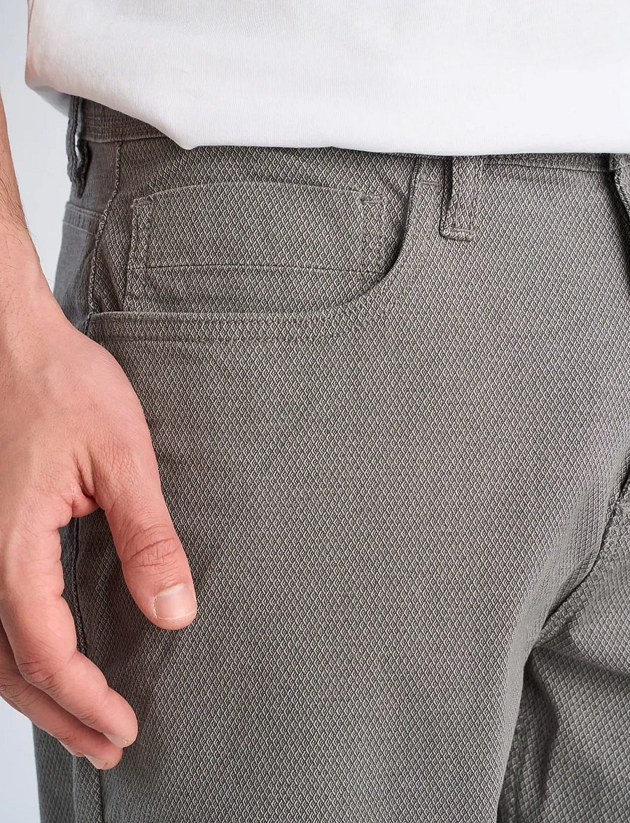 Lindbergh - AOP 5-pocket pants - casual byxor - lt grey - 5