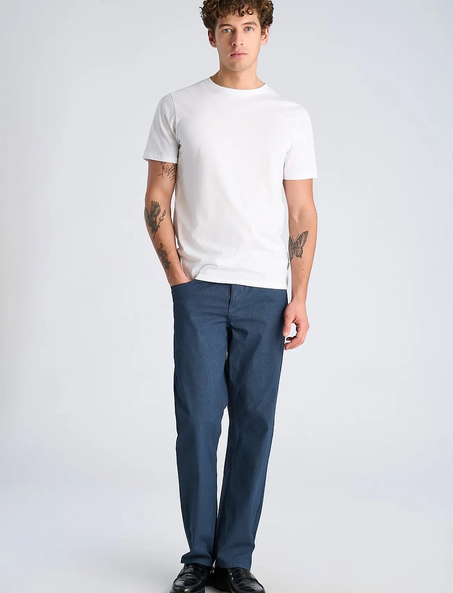 Lindbergh - AOP 5-pocket pants - vabaajapüksid - navy - 0