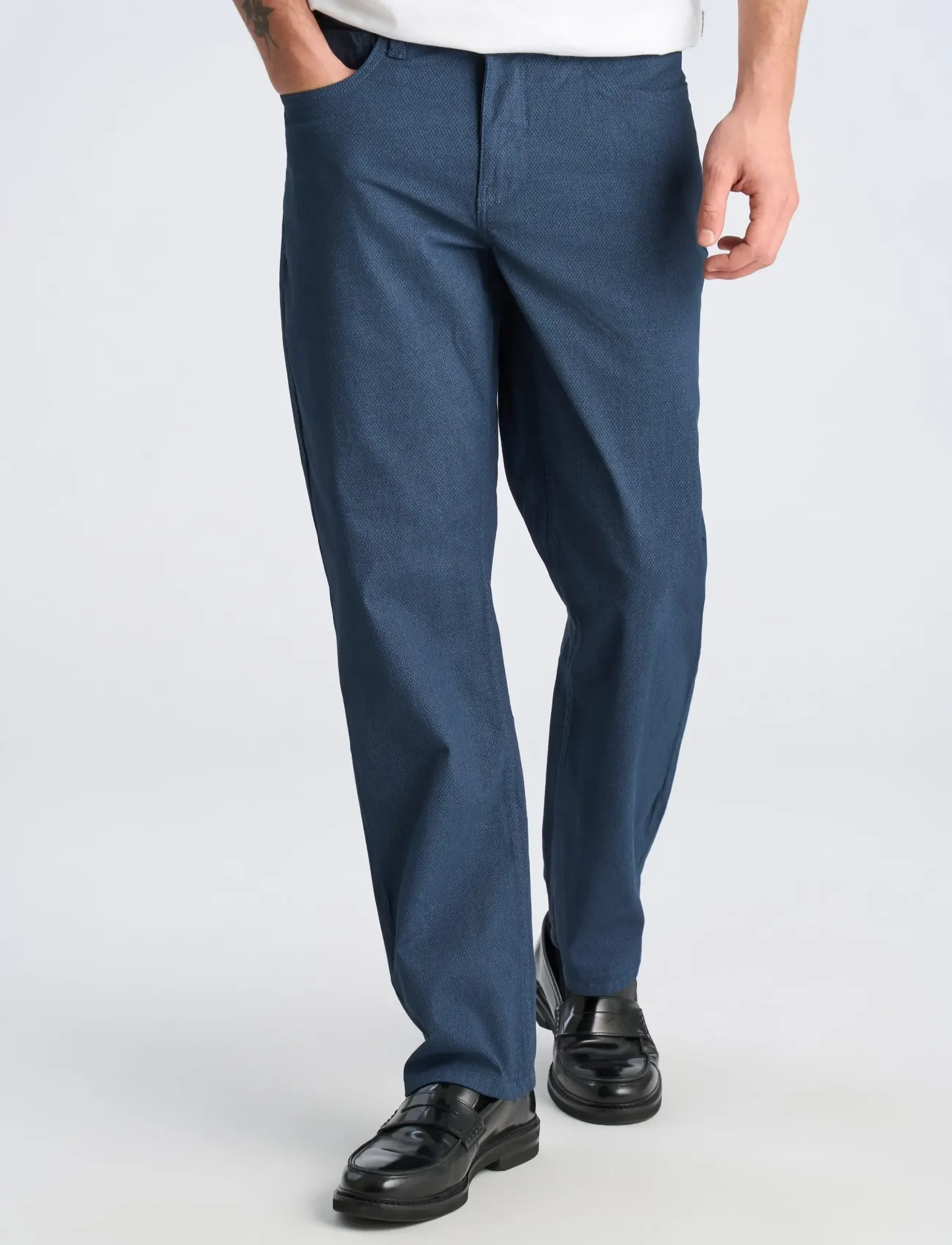 Lindbergh - AOP 5-pocket pants - casual trousers - navy - 3