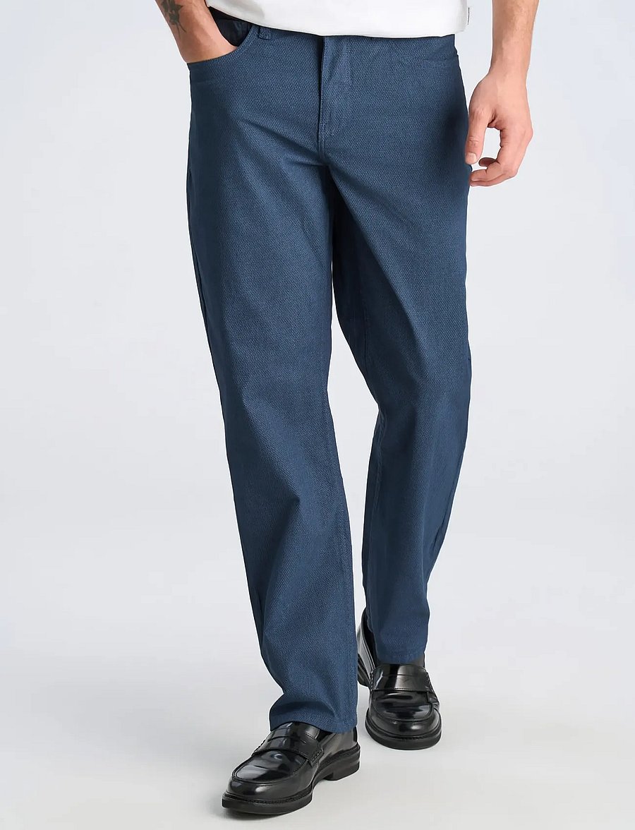 Lindbergh - AOP 5-pocket pants - vabaajapüksid - navy - 3