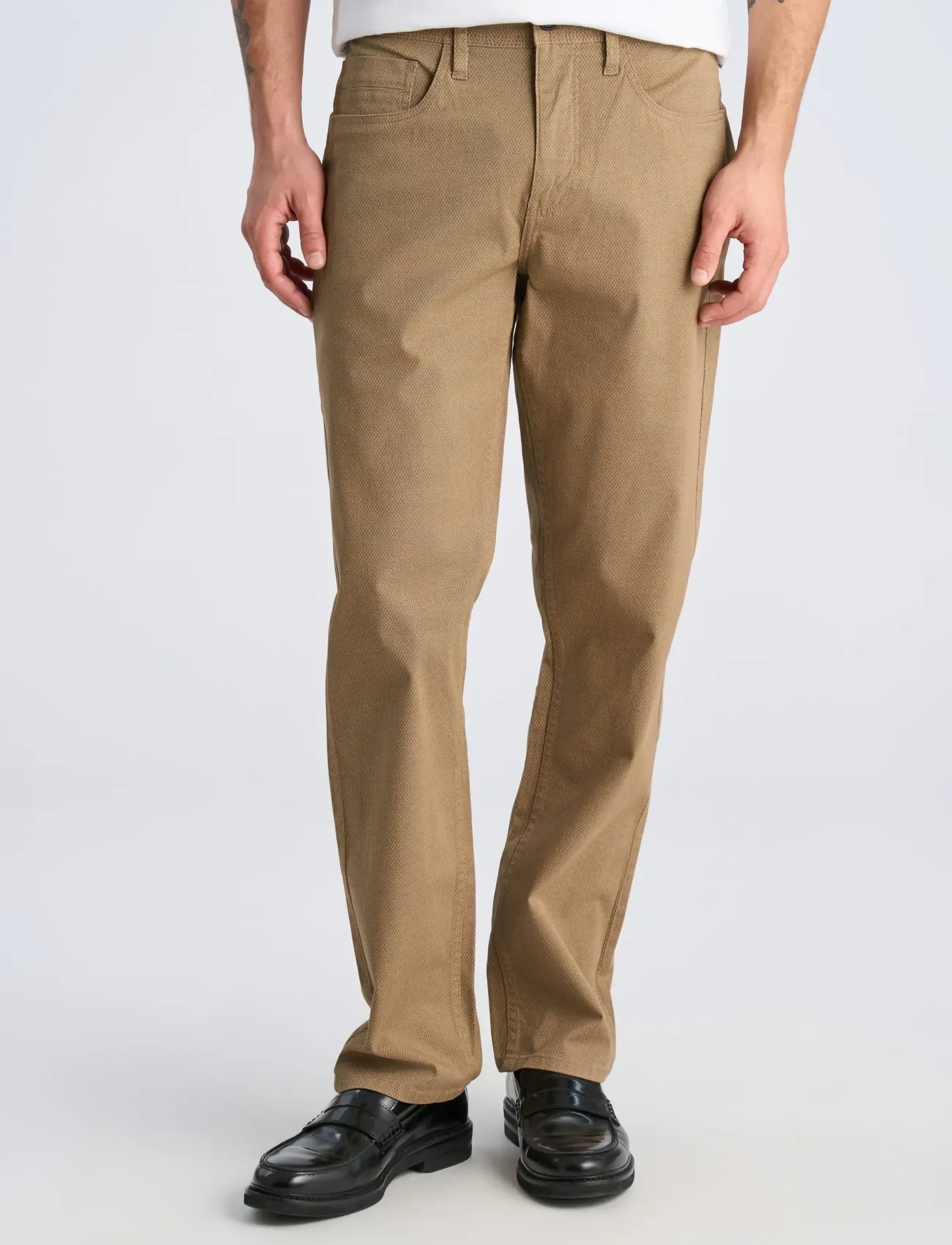 Lindbergh - AOP 5-pocket pants - casual byxor - sand - 3
