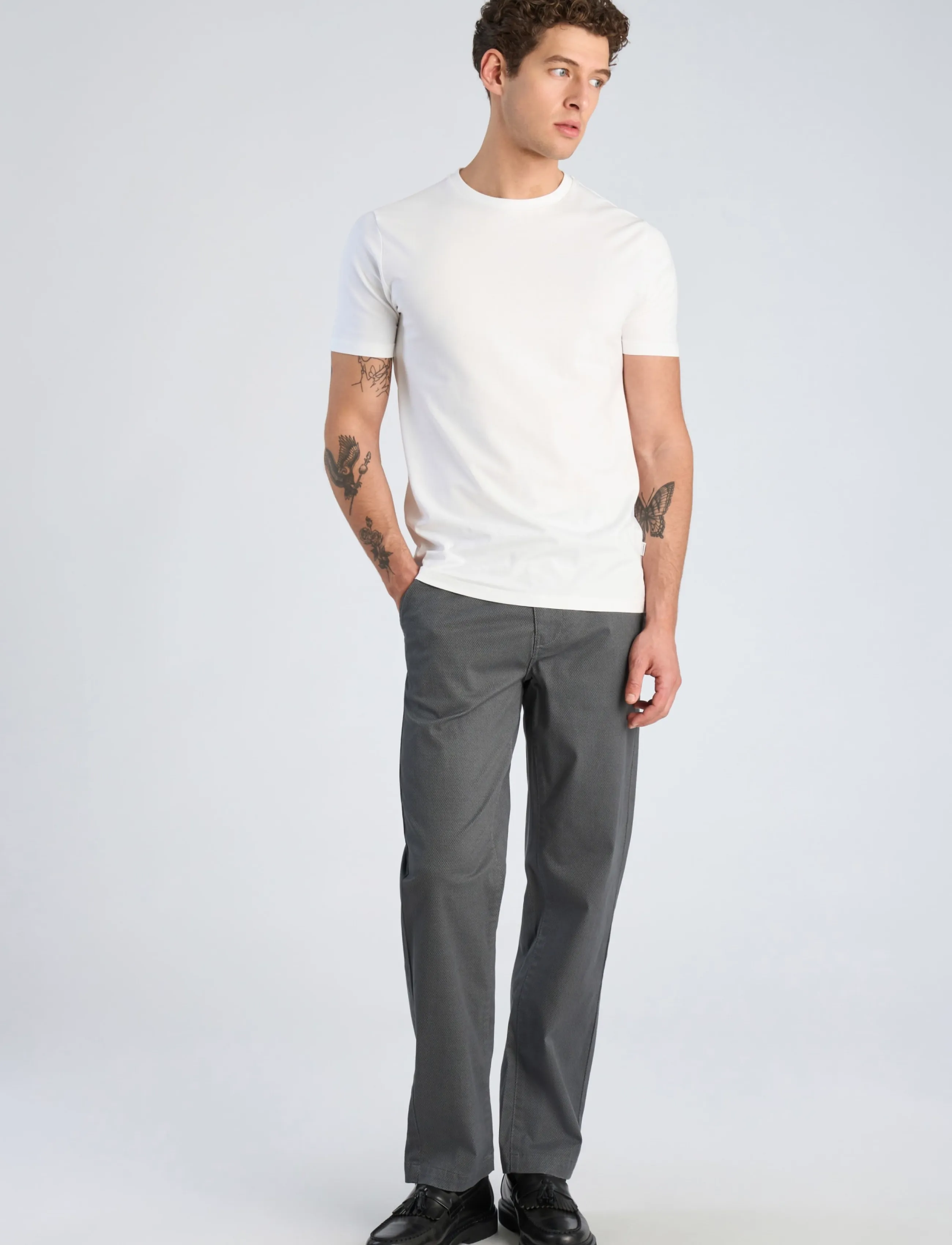Lindbergh AOP superflex chino pants - Lindbergh - BLUE GREY / blue