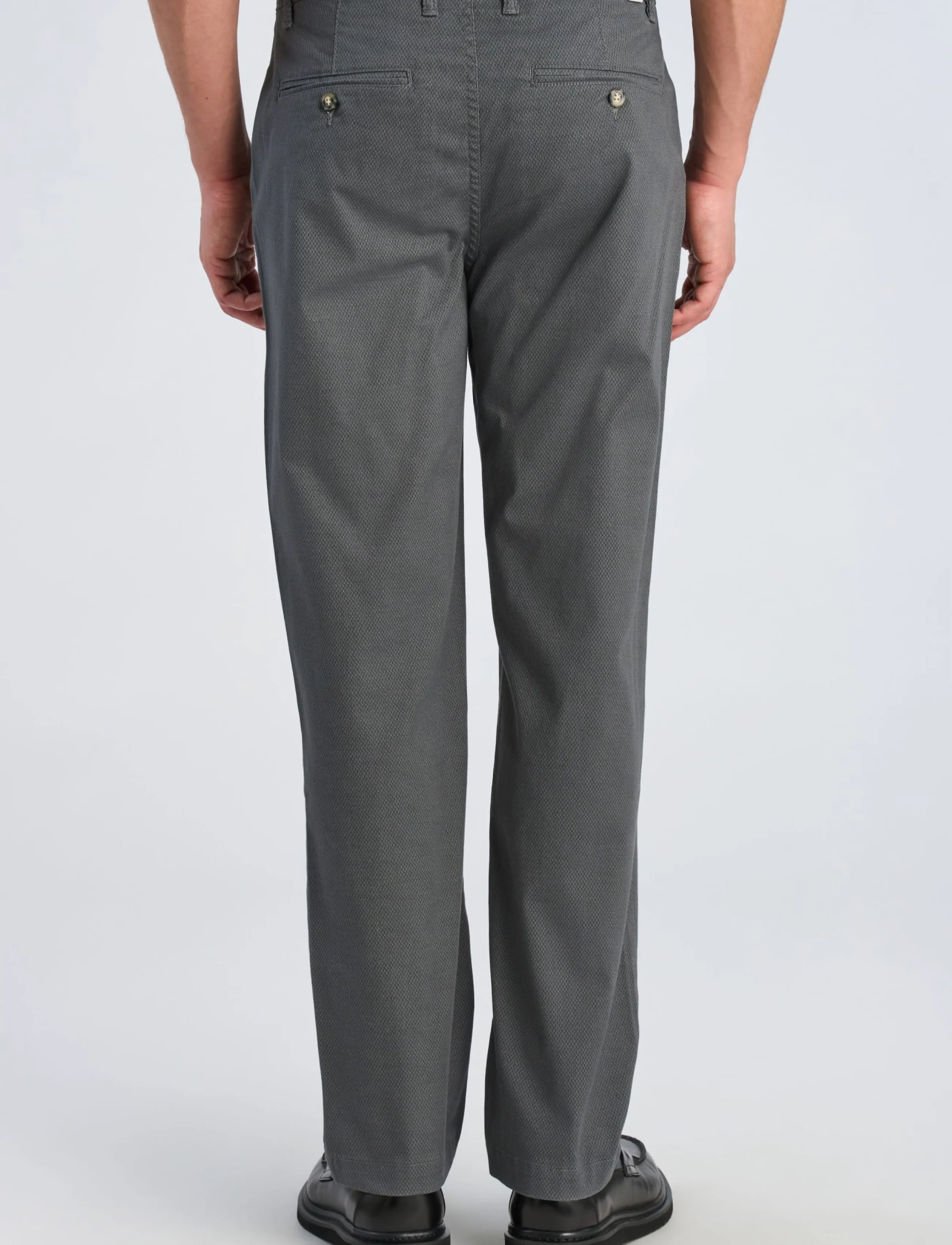Lindbergh - AOP superflex chino pants - freizeithosen - blue grey - 4