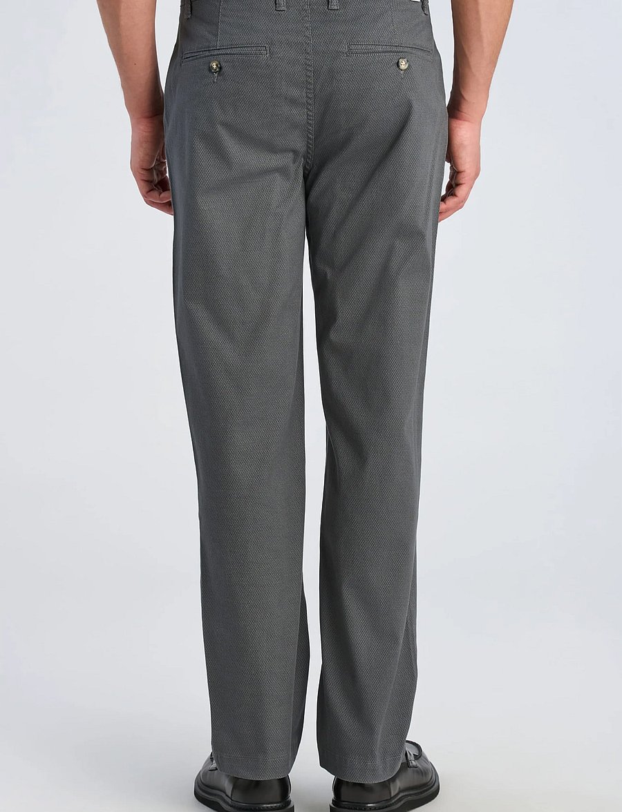 Lindbergh - AOP superflex chino pants - freizeithosen - blue grey - 4