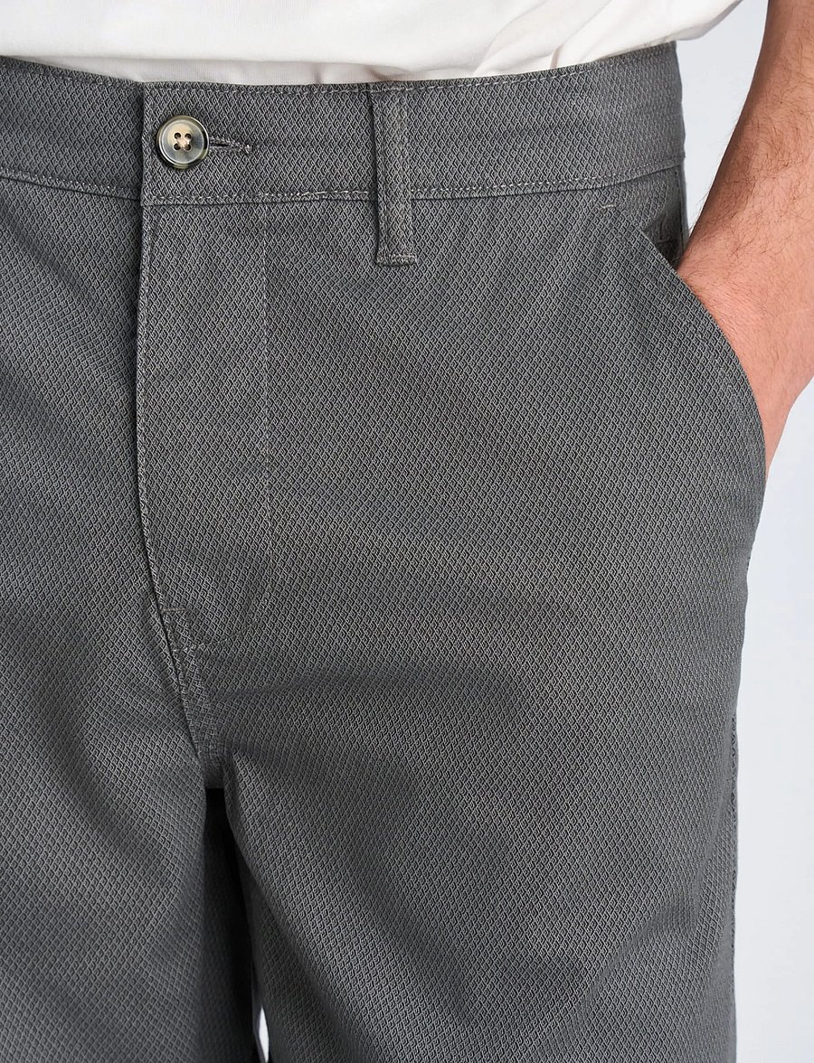 Lindbergh - AOP superflex chino pants - freizeithosen - blue grey - 5