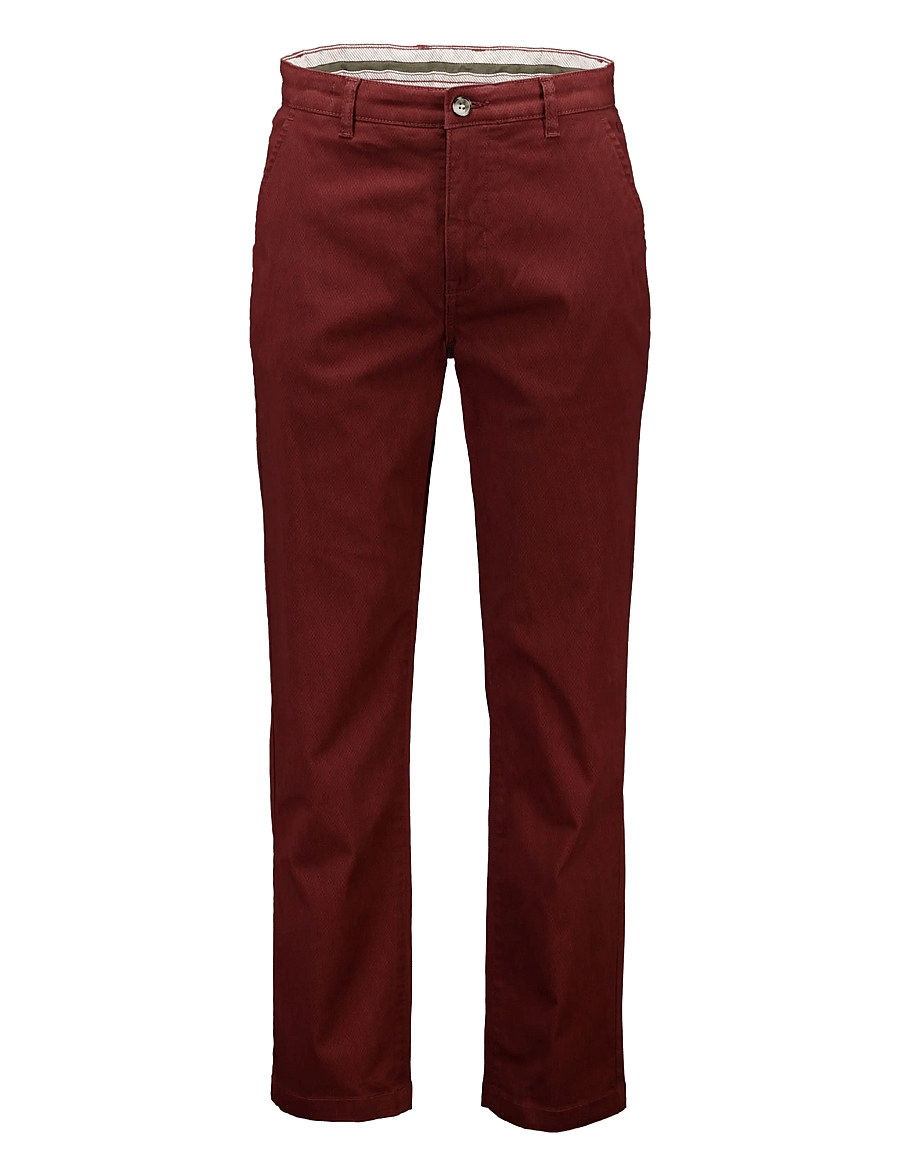 Lindbergh - AOP superflex chino pants - vabaajapüksid - burgundy - 1