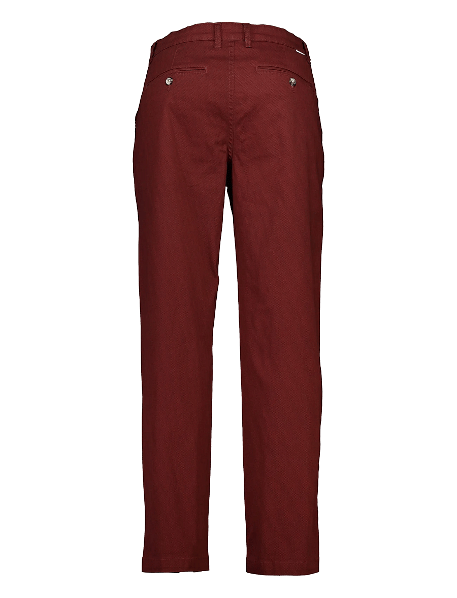 Lindbergh - AOP superflex chino pants - vabaajapüksid - burgundy - 2