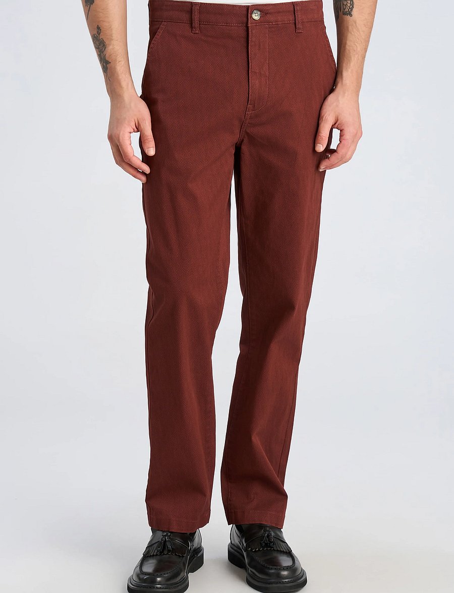 Lindbergh - AOP superflex chino pants - vabaajapüksid - burgundy - 3