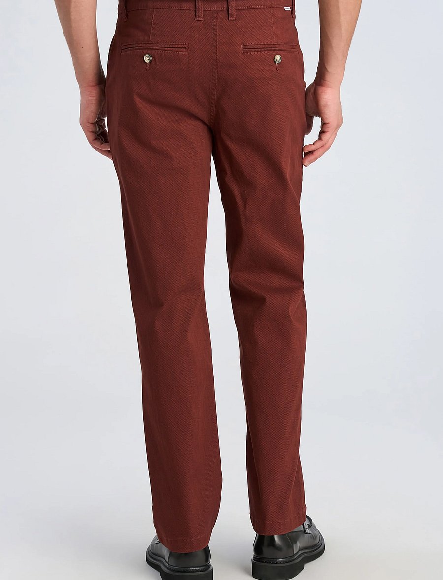 Lindbergh - AOP superflex chino pants - vabaajapüksid - burgundy - 4