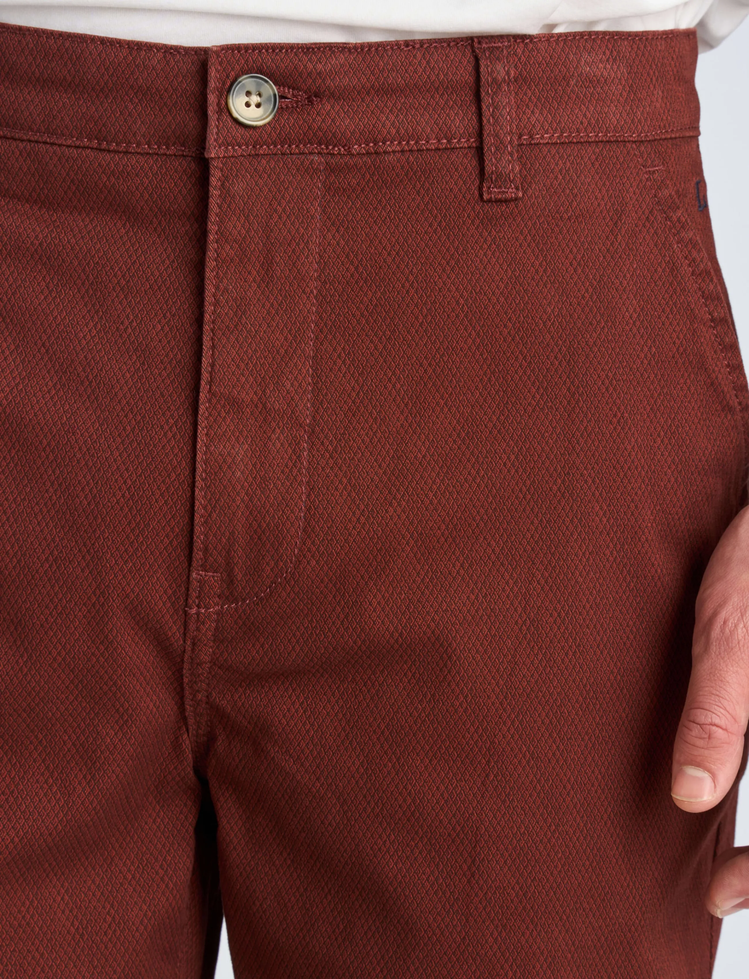 Lindbergh - AOP superflex chino pants - vabaajapüksid - burgundy - 5