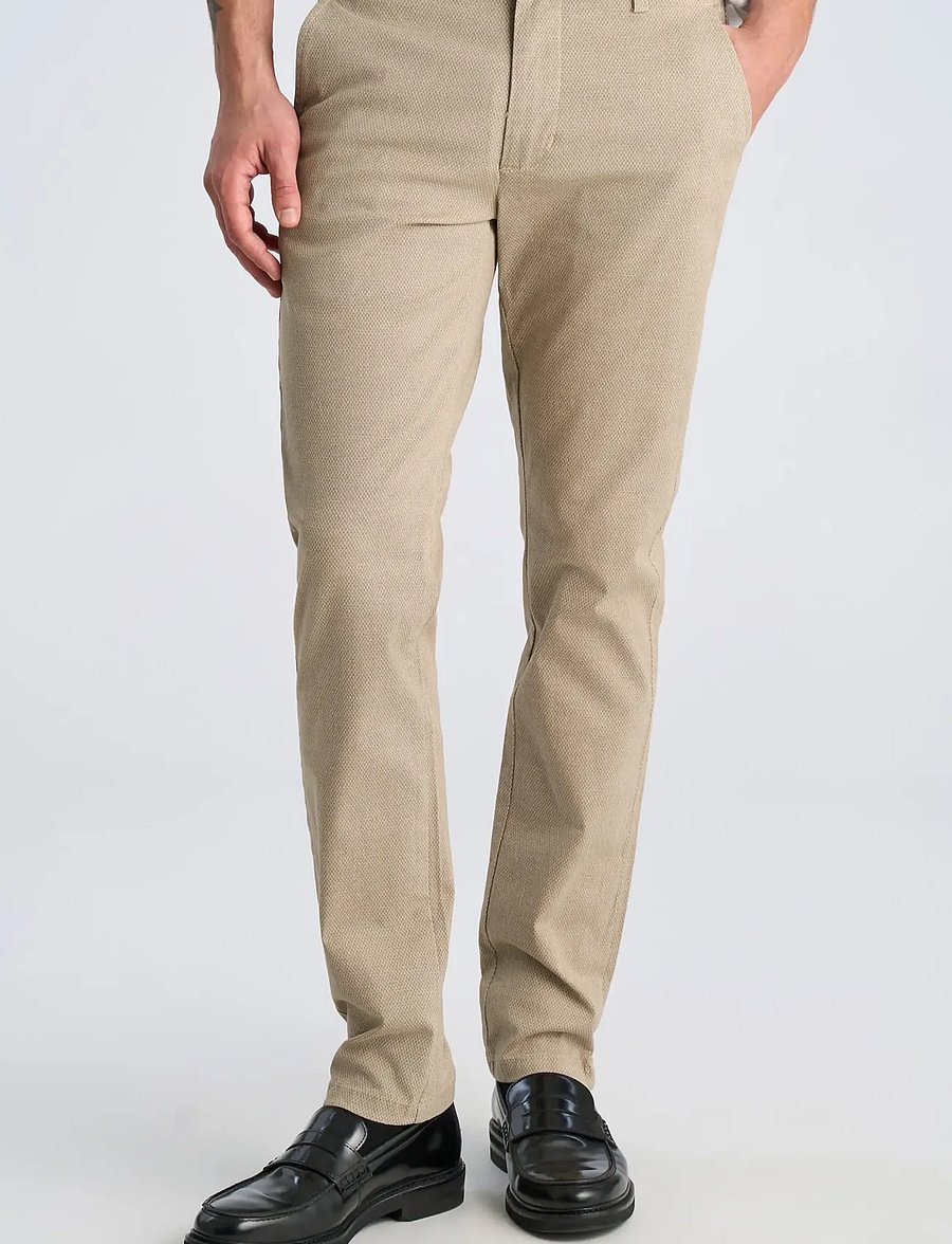 Lindbergh - AOP superflex chino pants - casual broeken - cream white - 3