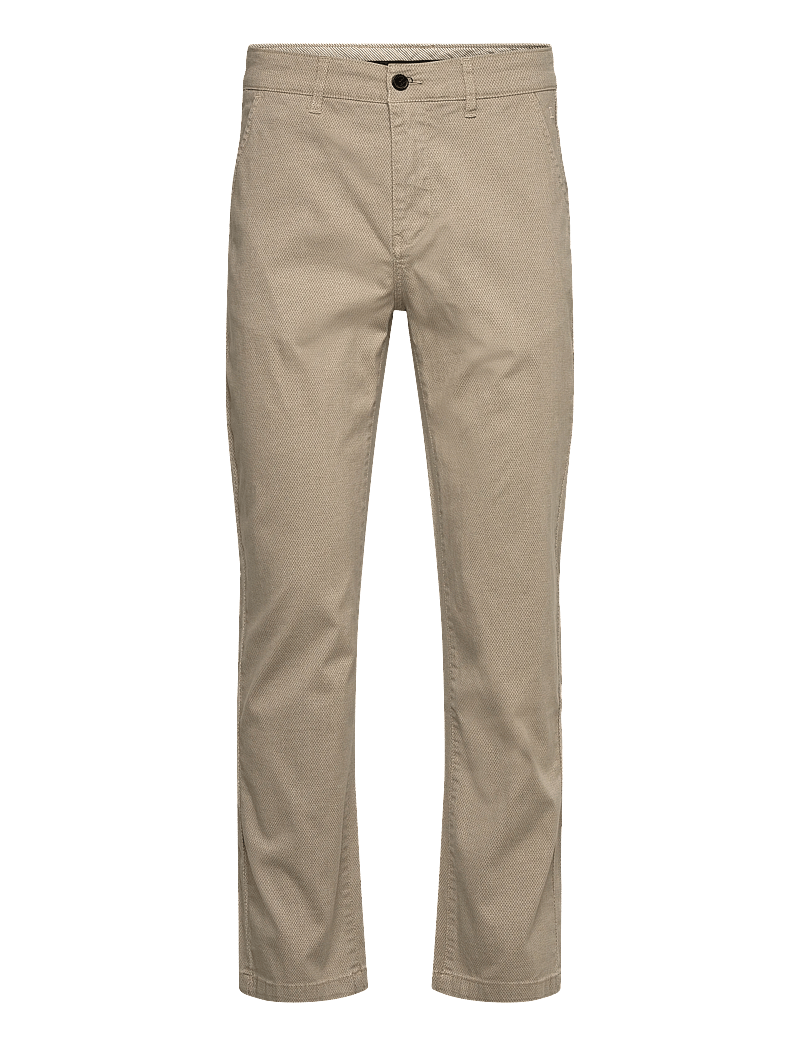 Lindbergh - AOP superflex chino pants - casual byxor - cream white - 0