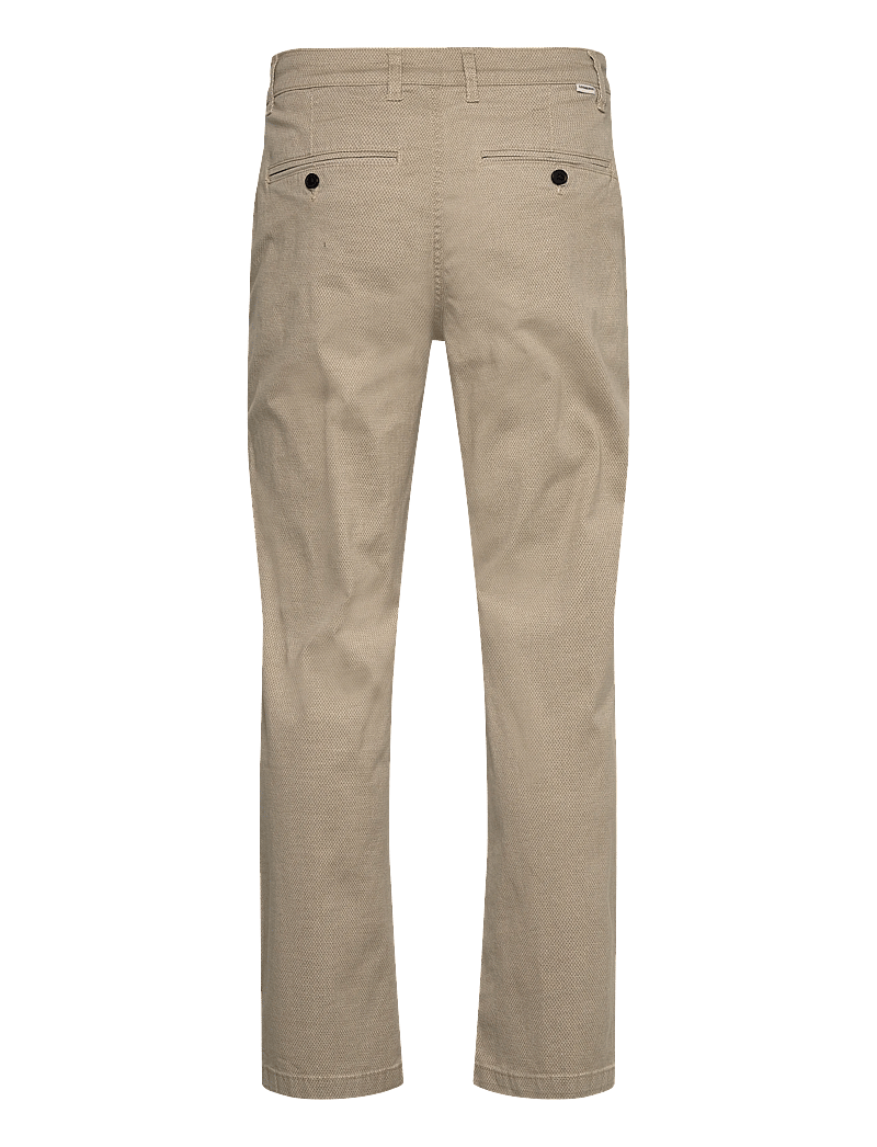Lindbergh - AOP superflex chino pants - casual byxor - cream white - 1