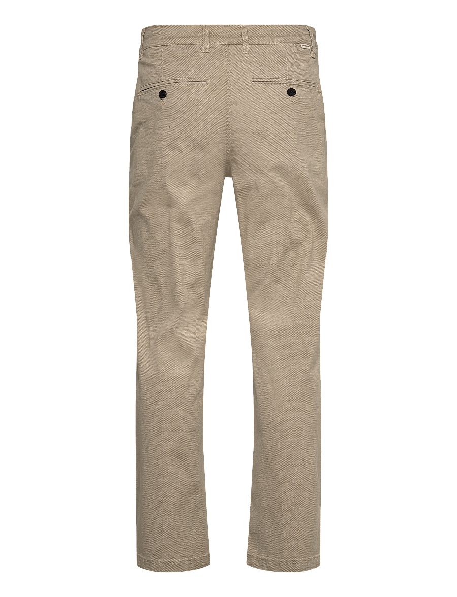 Lindbergh - AOP superflex chino pants - casual byxor - cream white - 2