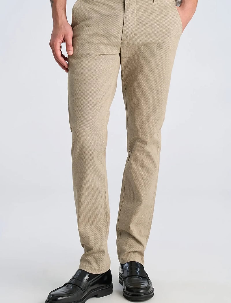 Lindbergh - AOP superflex chino pants - casual - cream white - 3