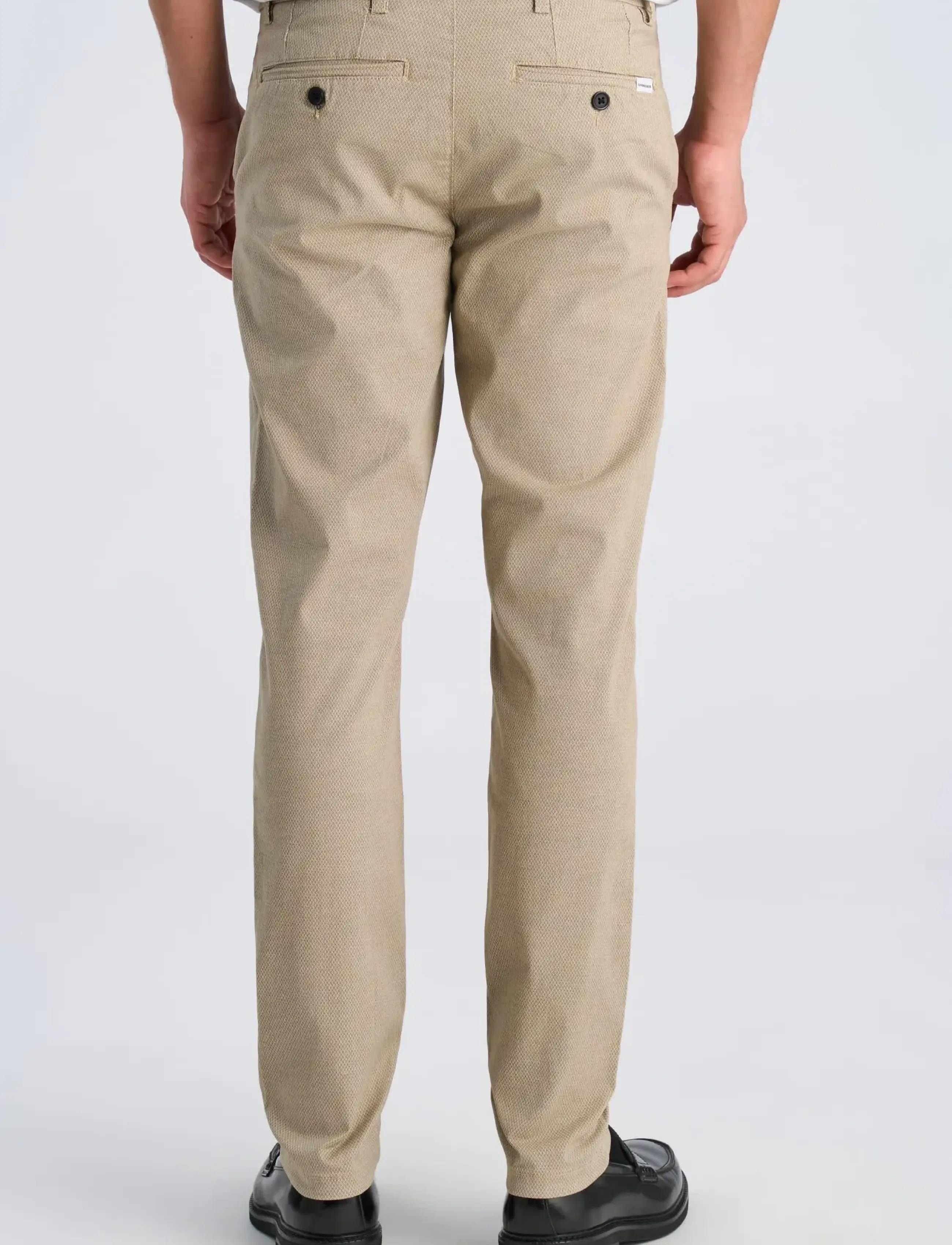 Lindbergh - AOP superflex chino pants - casual trousers - cream white - 4