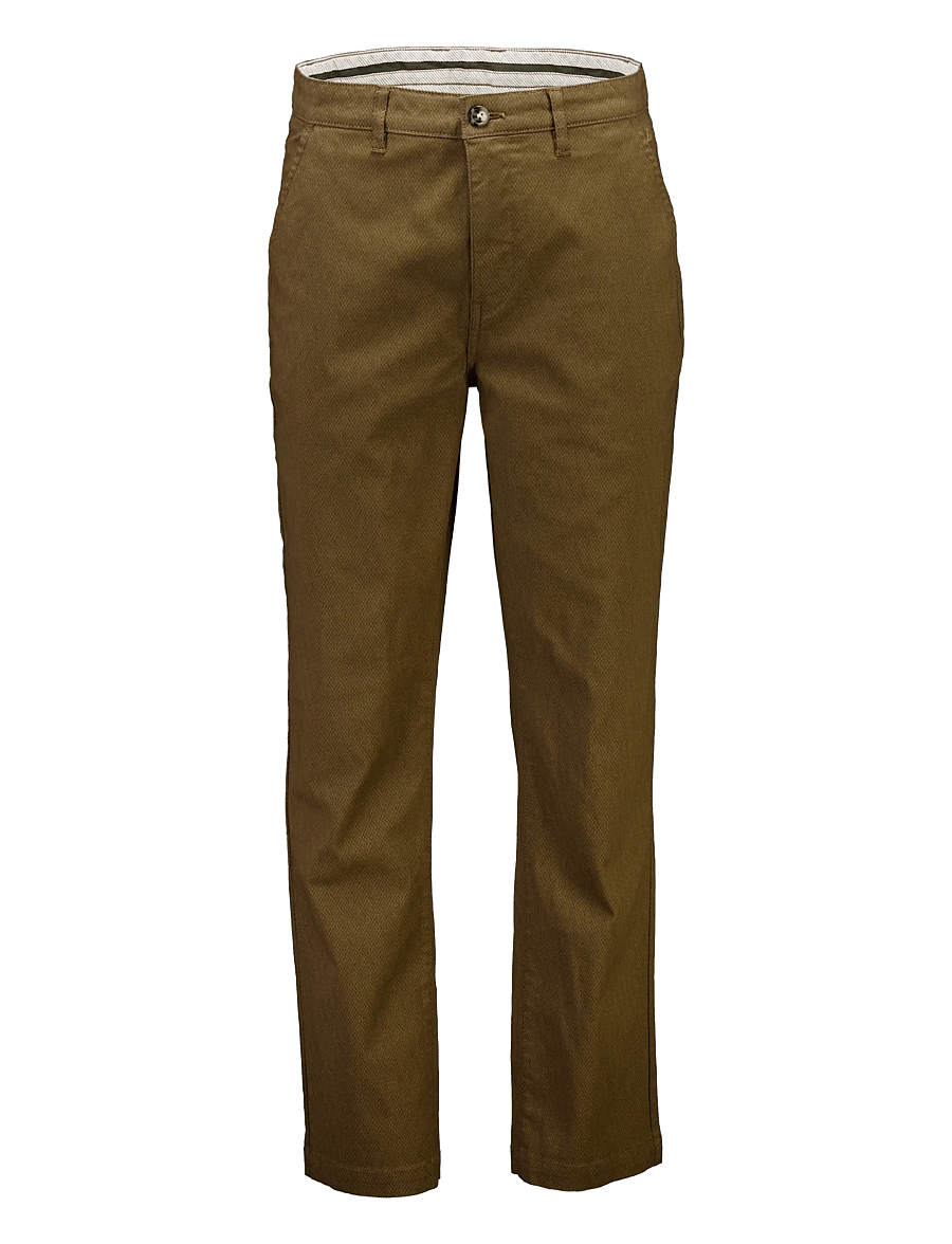 Lindbergh - AOP superflex chino pants - freizeithosen - deep brown - 1