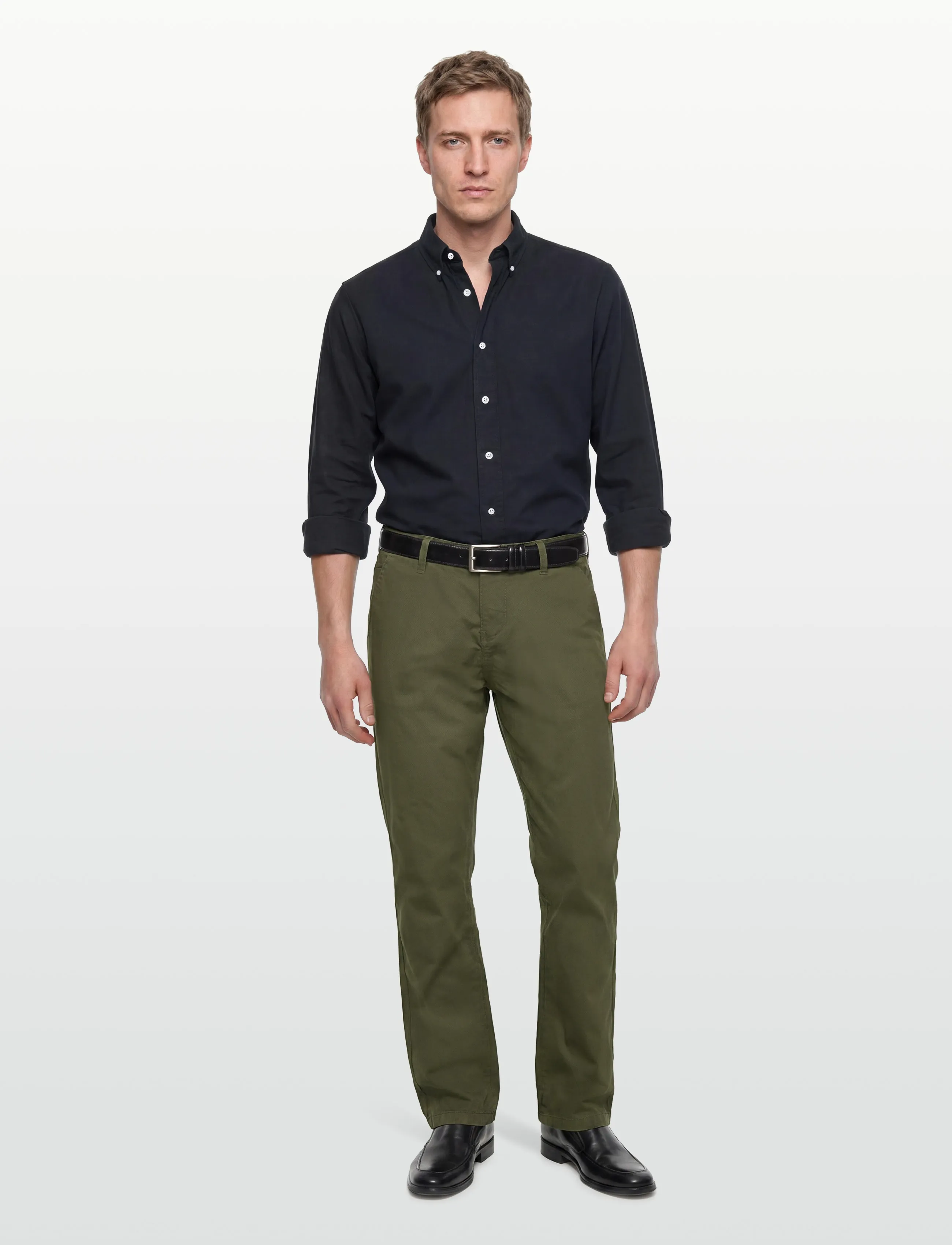 Lindbergh Aop Superflex Chino Pants, 32 x 32, Khaki green, Bukser > Afslappet, Herre