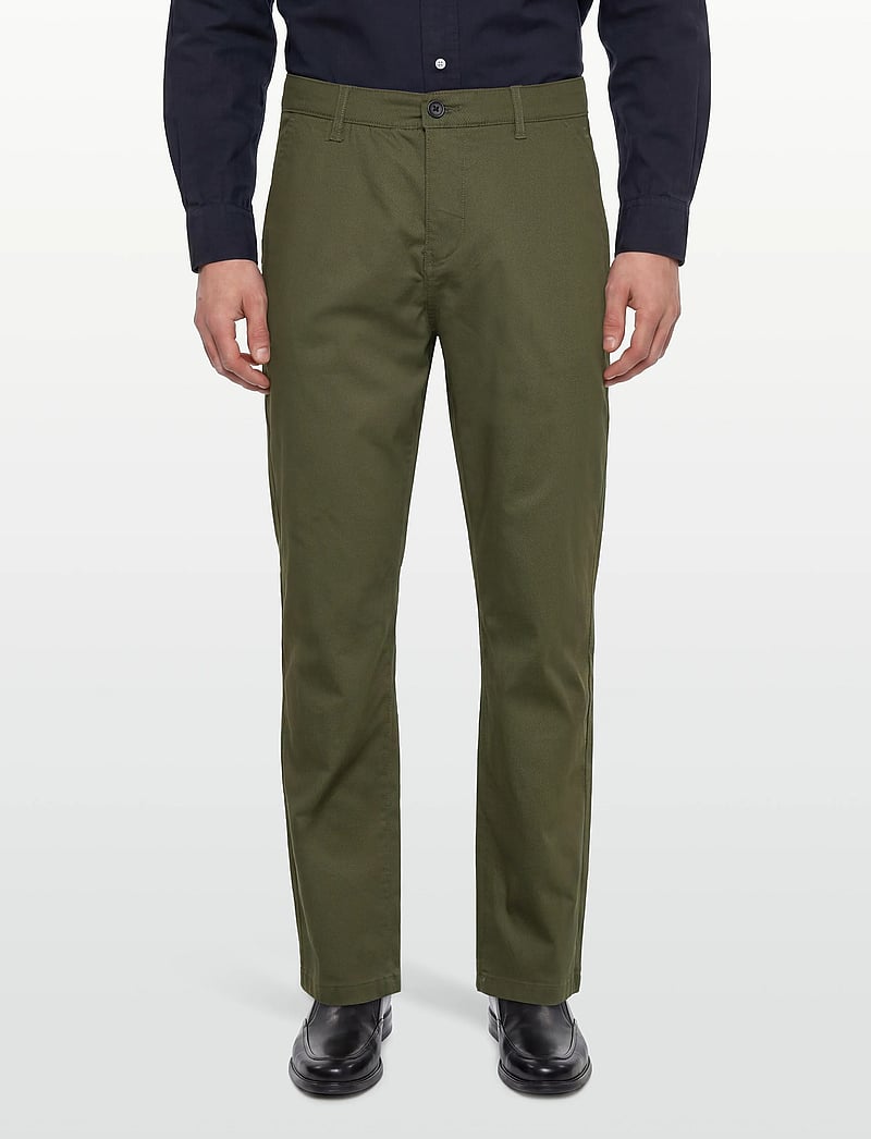Lindbergh - AOP superflex chino pants - casual - dk army - 3