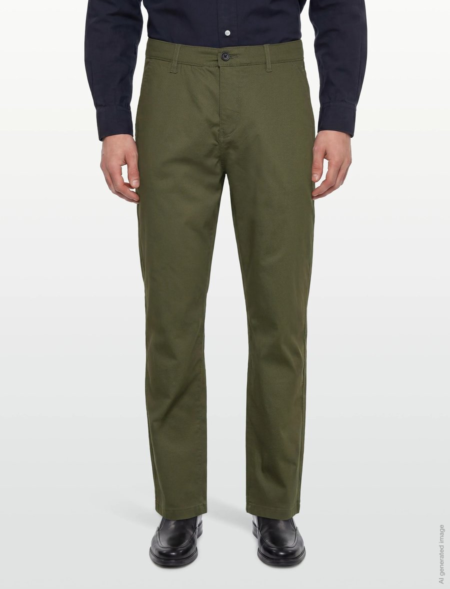 Lindbergh - AOP superflex chino pants - casual byxor - dk army - 3