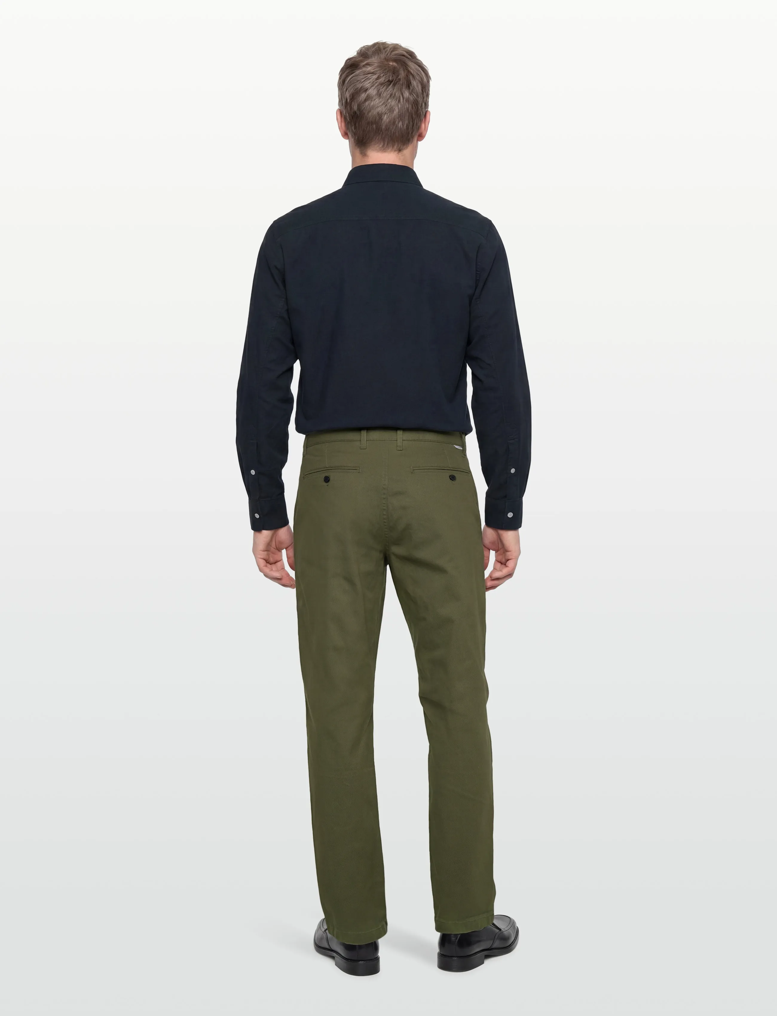 Lindbergh - AOP superflex chino pants - casual byxor - dk army - 4