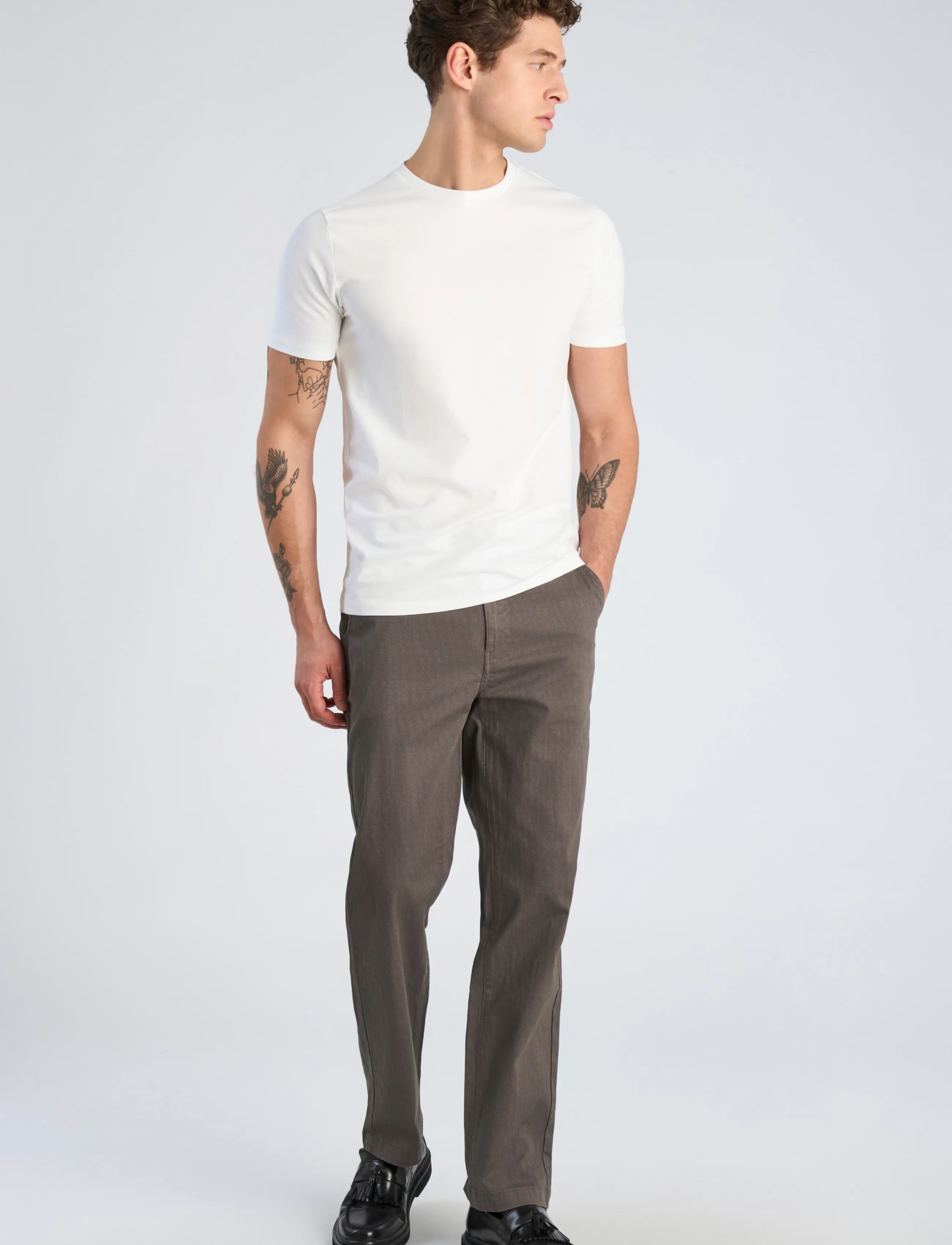 Lindbergh AOP superflex chino pants - Lindbergh - DK DEEP GREY / grey