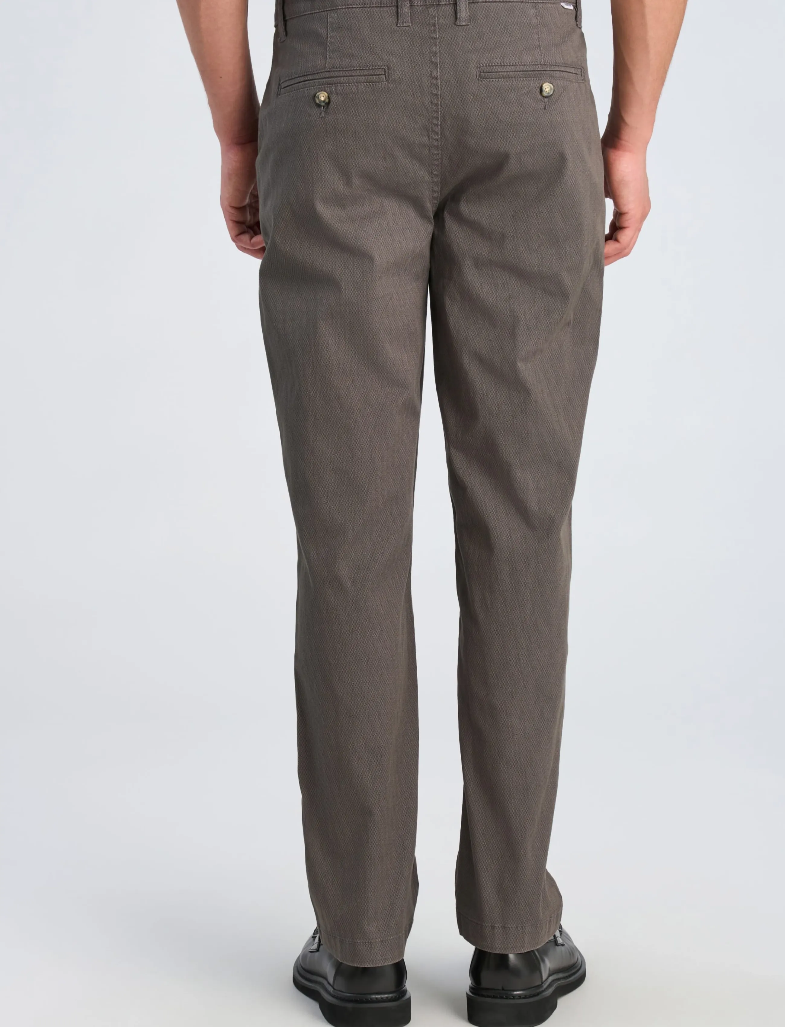 Lindbergh - AOP superflex chino pants - freizeithosen - dk deep grey - 4