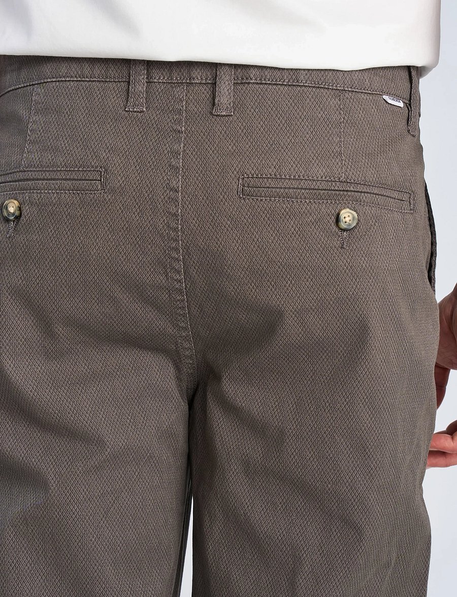 Lindbergh - AOP superflex chino pants - freizeithosen - dk deep grey - 5