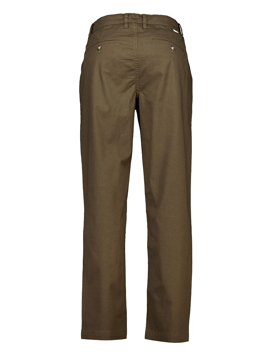Lindbergh - AOP superflex chino pants - freizeithosen - dk olive - 2