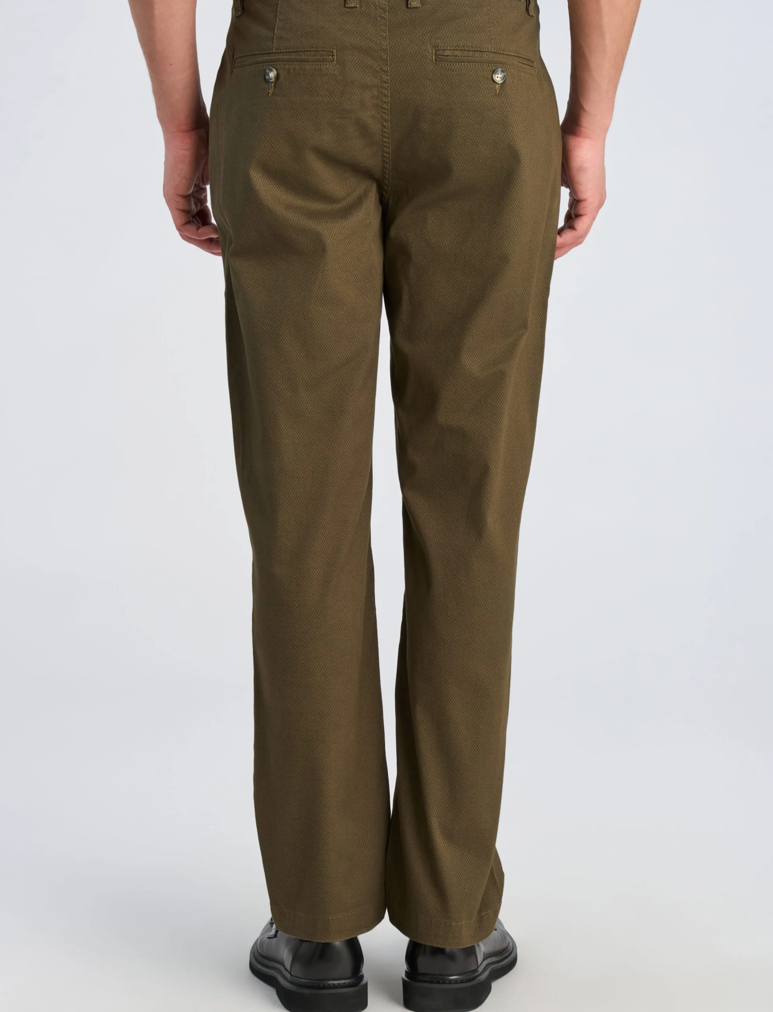 Lindbergh - AOP superflex chino pants - freizeithosen - dk olive - 4