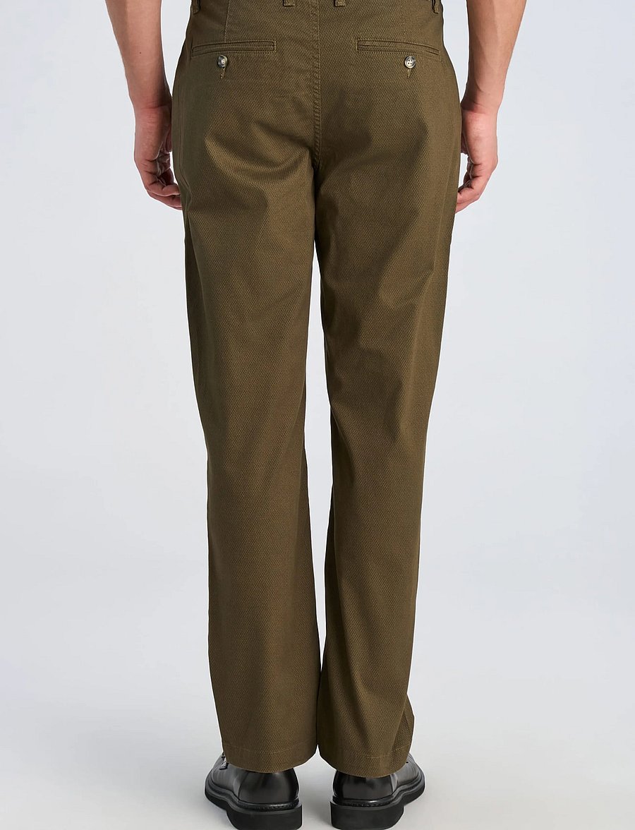 Lindbergh - AOP superflex chino pants - freizeithosen - dk olive - 4