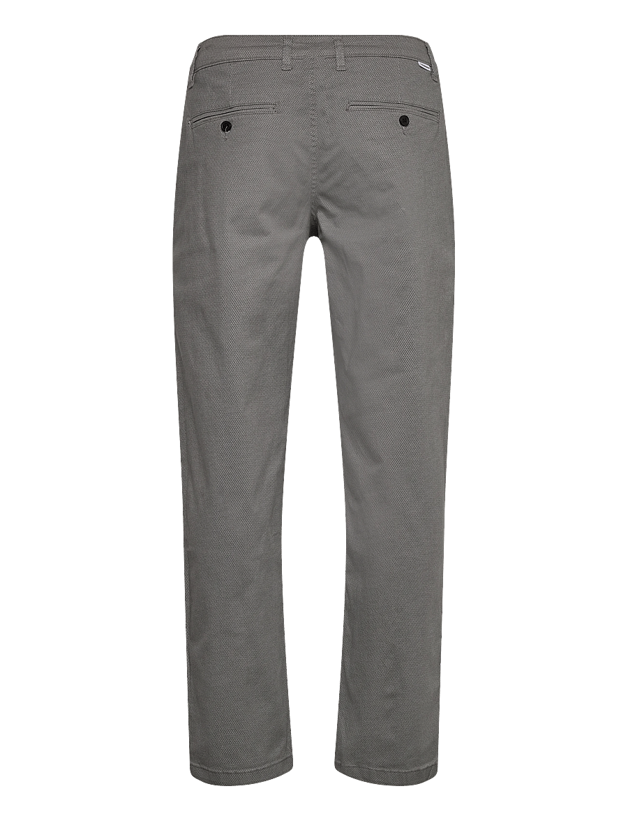 Lindbergh - AOP superflex chino pants - casual byxor - lt grey - 2