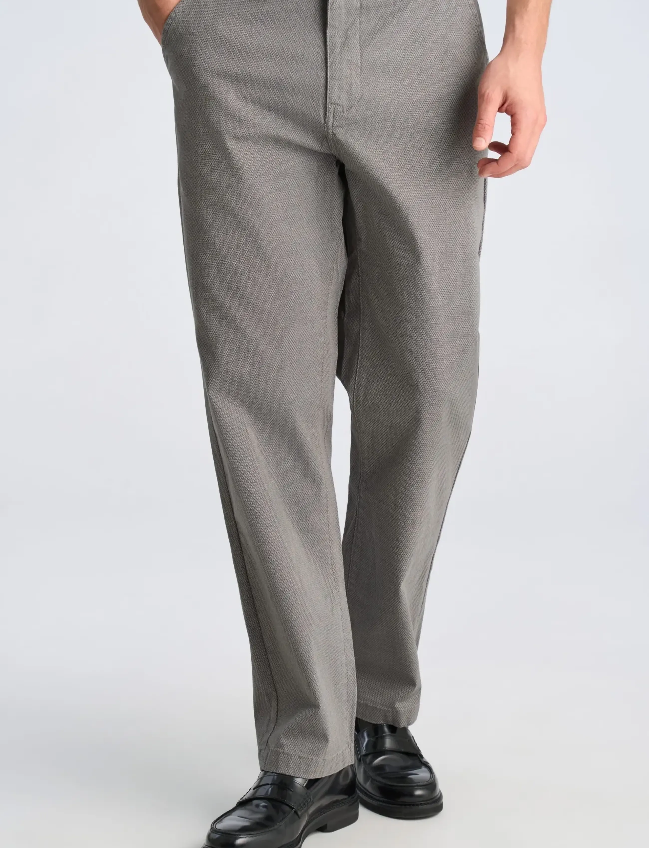 Lindbergh - AOP superflex chino pants - rennot housut - lt grey - 3
