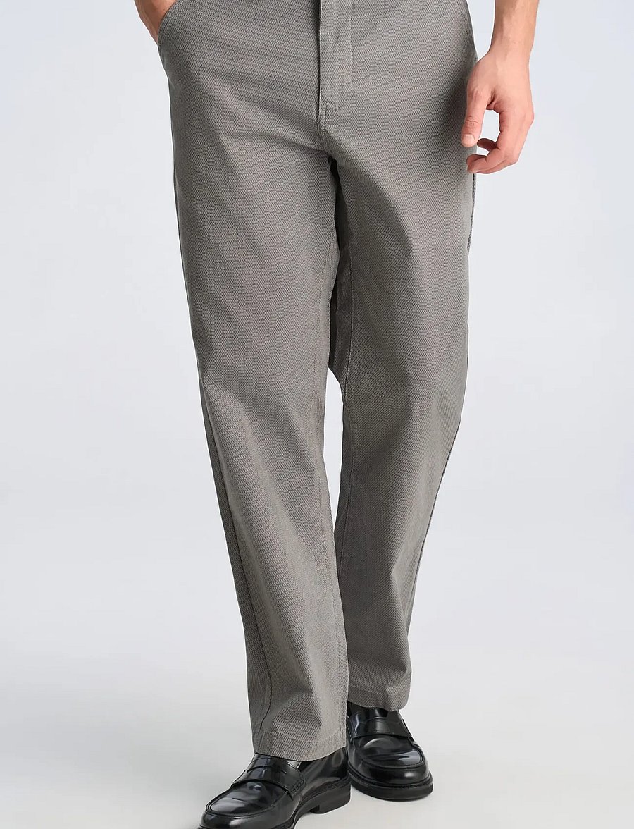 Lindbergh - AOP superflex chino pants - casual byxor - lt grey - 3