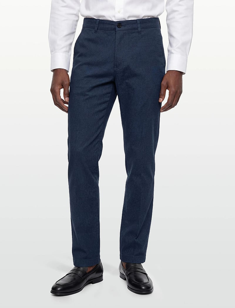 Lindbergh - AOP superflex chino pants - casual bukser - navy - 3