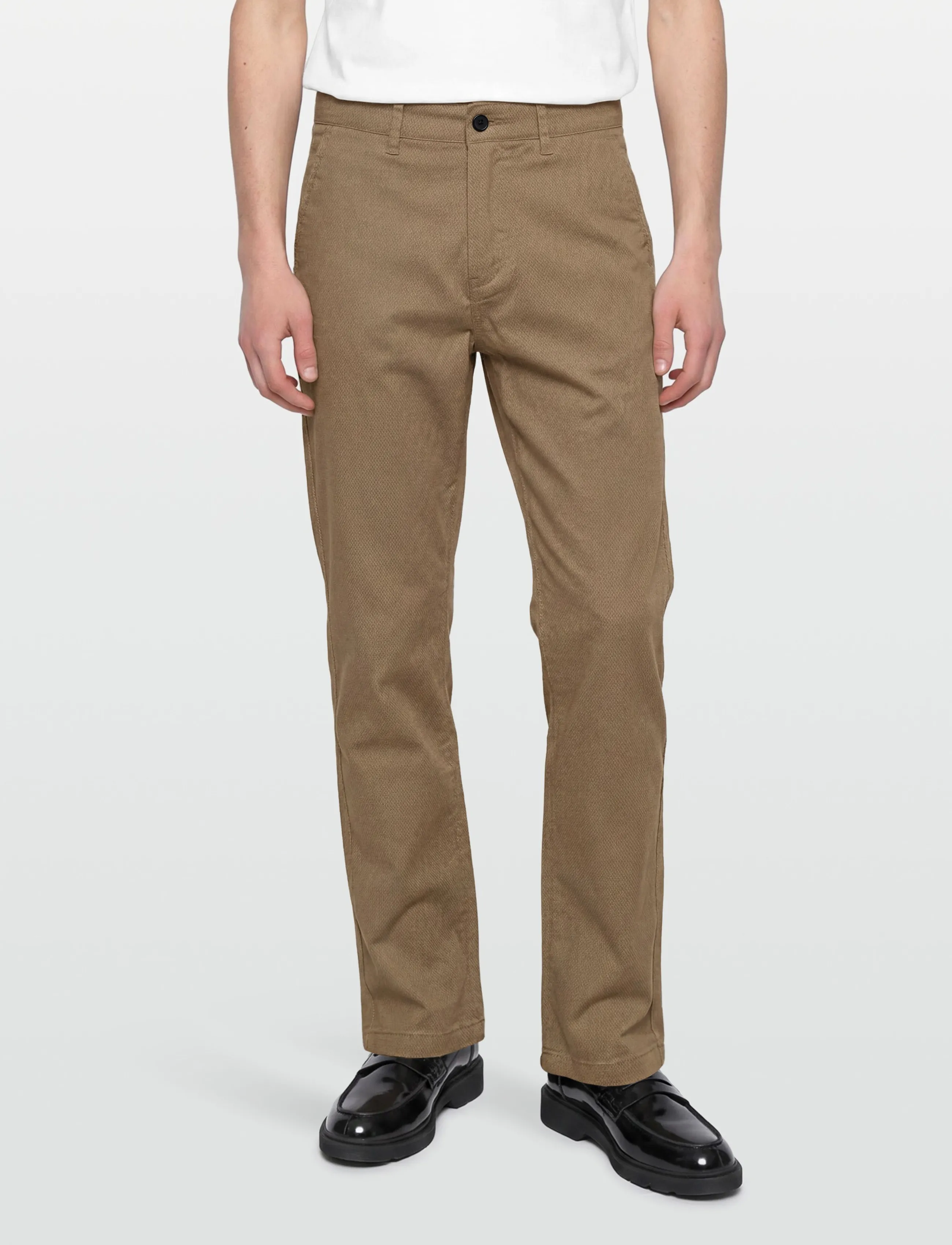 Lindbergh - AOP superflex chino pants - casual trousers - sand - 3