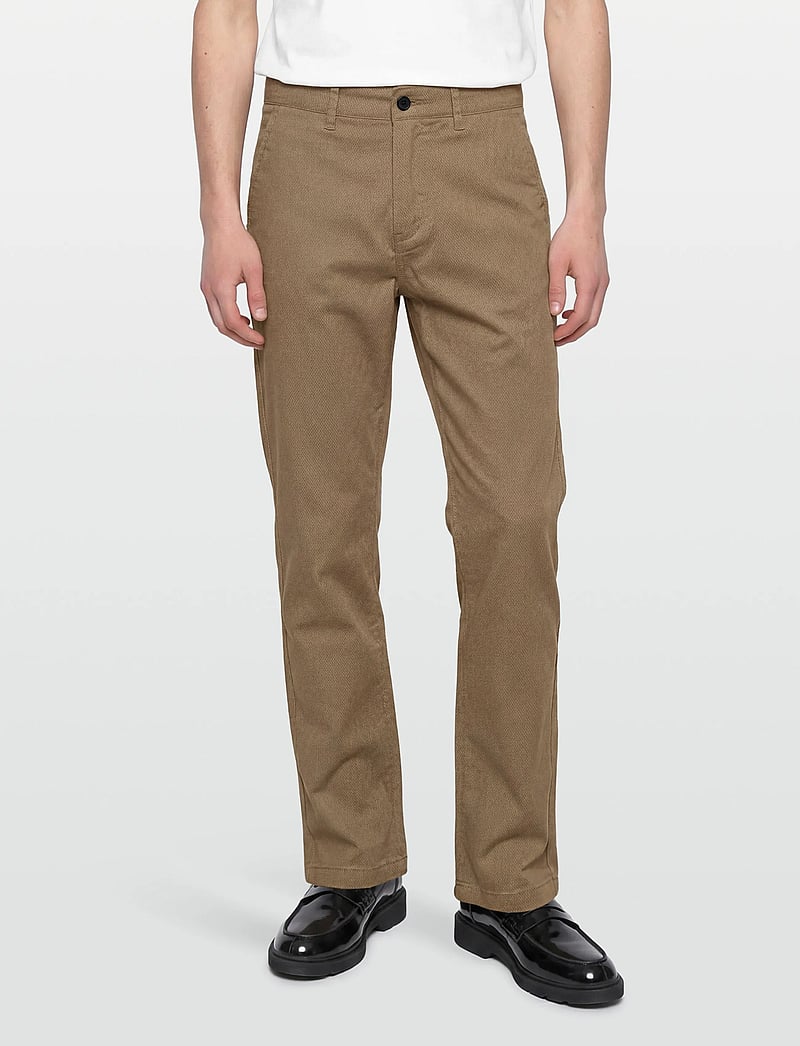 Lindbergh - AOP superflex chino pants - casual - sand - 3