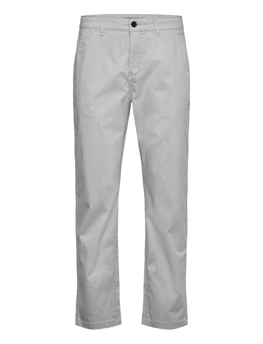 Lindbergh - AOP superflex chino pants - casual byxor - white - 1