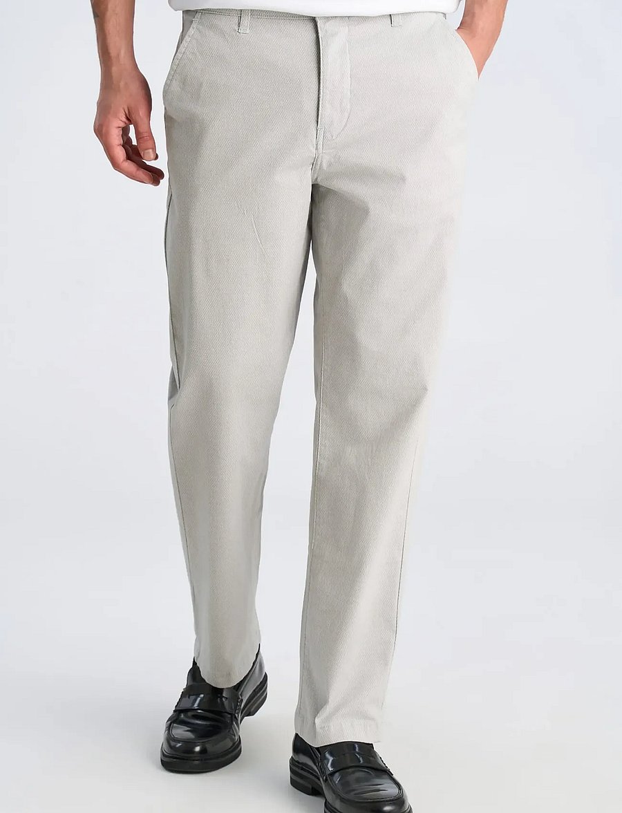 Lindbergh - AOP superflex chino pants - casual byxor - white - 3