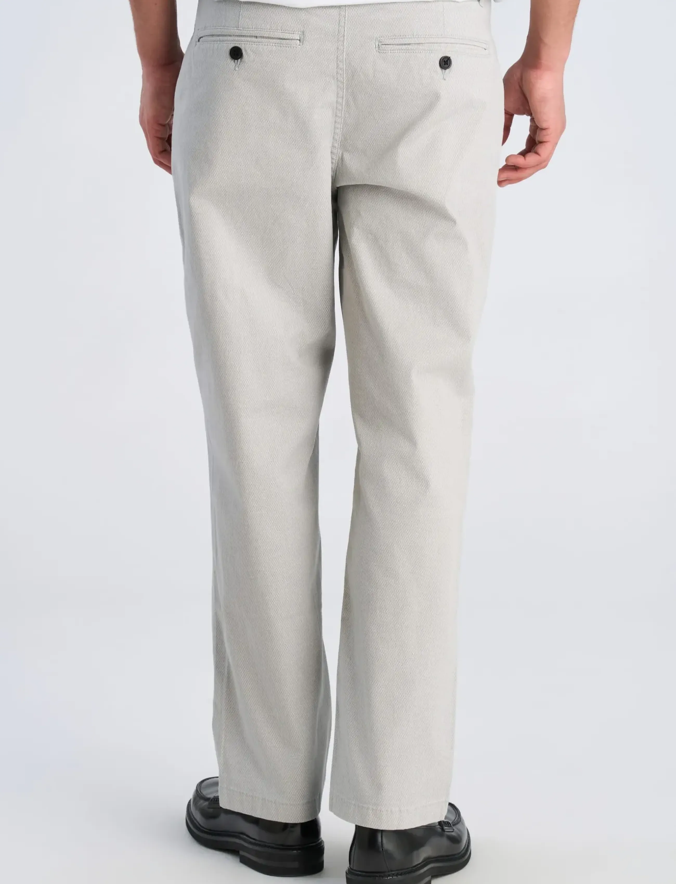 Lindbergh - AOP superflex chino pants - casual trousers - white - 4