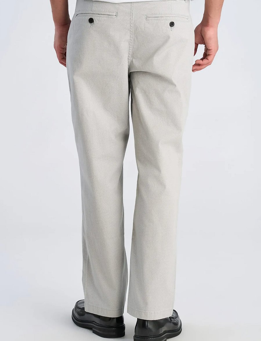 Lindbergh - AOP superflex chino pants - casual byxor - white - 4