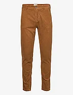 Corduroy cropped pants - MID BROWN