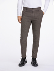 Lindbergh - Melange superflex pants - suit trousers - brown mel - 3